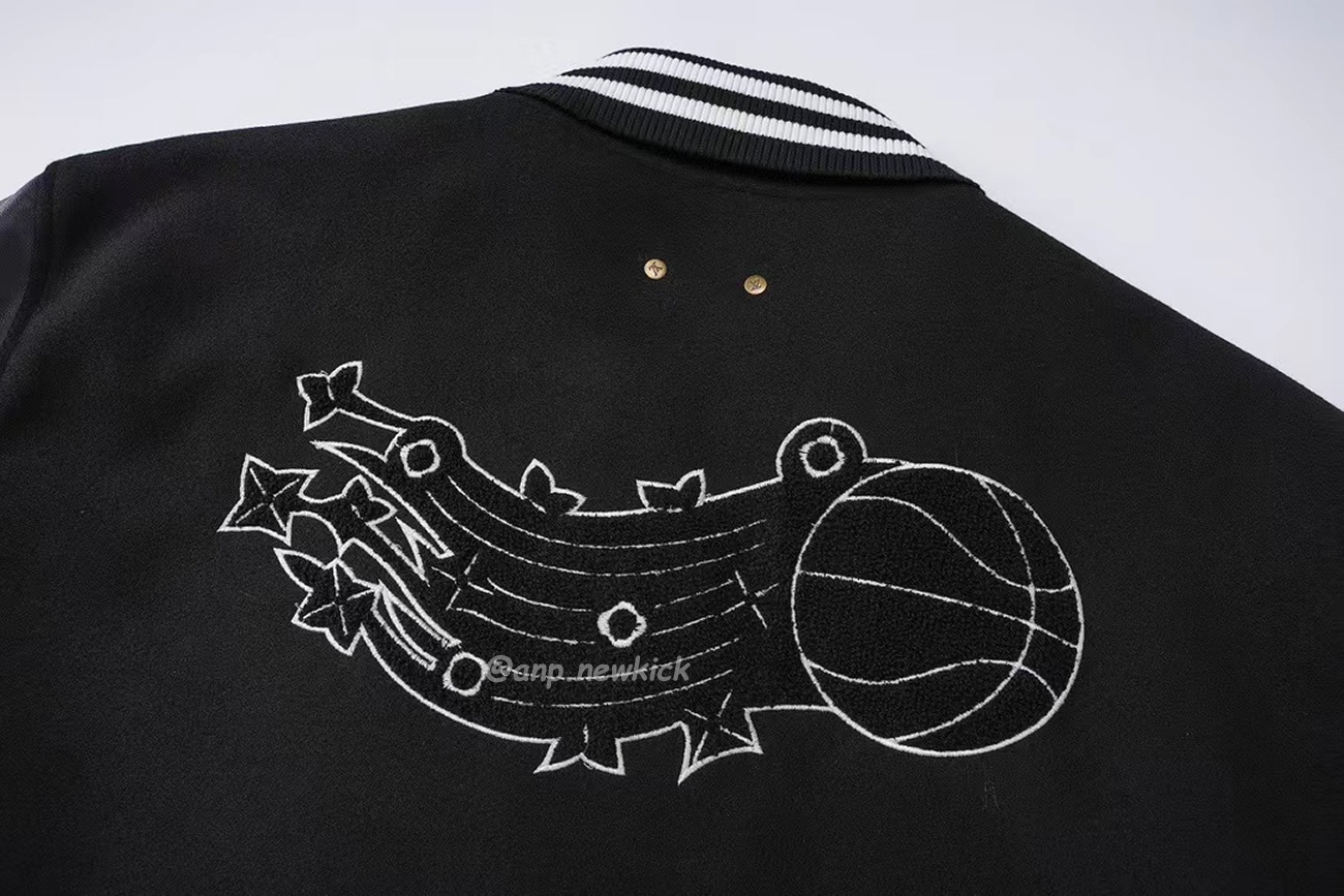 Louis Vuitton X Nba Leather Basketball Jacket Black (6) - newkick.org